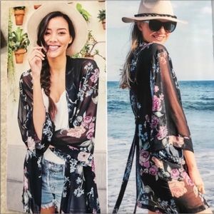 NWOT Helena Quinn Georgette Kimono